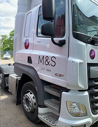 M&S DAF tractor unit livery
